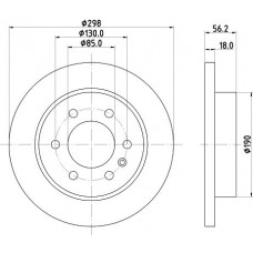 8DD 355 131-831 HELLA Гальмівний диск