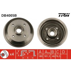 DB4005B TRW Гальмівний барабан