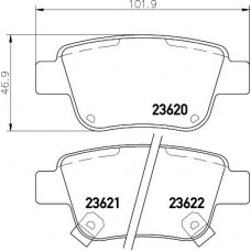 8DB 355 029-621 HELLA PAGID Комплект гальмівних колодок дисковий гальм