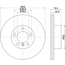 MDC2567 MINTEX Гальмівний диск
