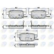 CBP32128 COMLINE Комплект гальмівних колодок дисковий гальм