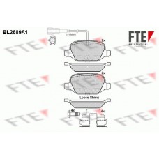 BL2689A1 FTE Комплект гальмівних колодок дисковий гальм