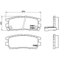 P 54 018 BREMBO Комплект гальмівних колодок дисковий гальм