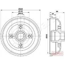 TA-0407C JAPANPARTS Гальмівний барабан