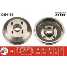 DB4156 TRW Гальмівний барабан