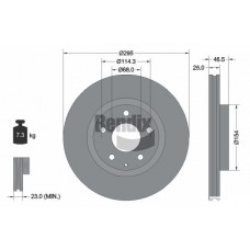 BDS2184 BENDIX Braking Гальмівний диск