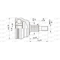 CVJ5189.10 OPEN PARTS Шарнирный комплект, Привідний вал
