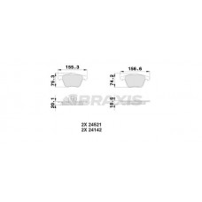 AA0193 BRAXIS Комплект гальмівних колодок дисковий гальм