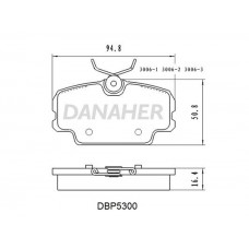 DBP5300 DANAHER Комплект гальмівних колодок дисковий гальм
