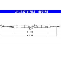 24.3727-0175.2 ATE Тросик, cтояночный тормоз