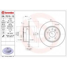 08.7015.10 BREMBO Гальмівний диск