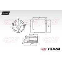 72960009 MAXTECH Поршень корпус скоби гальма