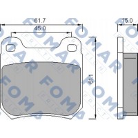 FO 468781 FOMAR Friction КомплеК т гальмівних колодок, дискове гальмо