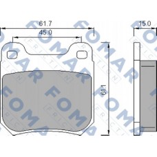 FO 468781 FOMAR Friction КомплеК т гальмівних колодок, дискове гальмо