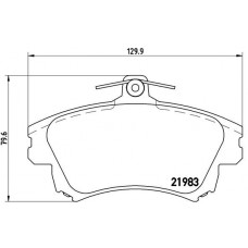 P 54 036 BREMBO Комплект гальмівних колодок дисковий гальм
