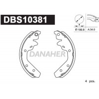 DBS10381 DANAHER Комплект гальмівних колодок