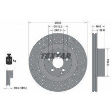 92108800 TEXTAR Гальмівний диск