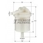 IN4143 TECNECO FILTERS Паливний фільтр