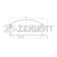 BS-1523 ZEKKERT Комплект гальмівних колодок дисковий гальм