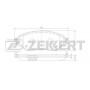 BS-1523 ZEKKERT Комплект гальмівних колодок дисковий гальм