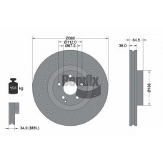 BDS1922HC BENDIX Braking Гальмівний диск