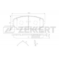 BS-3070 ZEKKERT КомплеК т гальмівних колодок, дискове гальмо