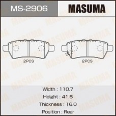MS-2906 MASUMA Комплект гальмівних колодок