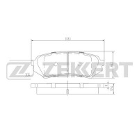 BS-1984 ZEKKERT КомплеК т гальмівних колодок, дискове гальмо