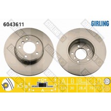 6043611 GIRLING Гальмівний диск