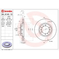 09.A142.10 BREMBO Гальмівний диск