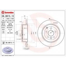 08.9913.10 BREMBO Гальмівний диск