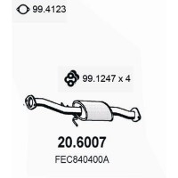 20.6007 ASSO Середній глушник вихлопних газів