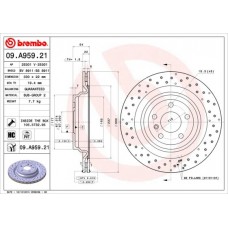 09.A959.21 BREMBO Гальмівний диск