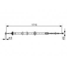 1 987 482 207 BOSCH Тросик, cтояночный тормоз