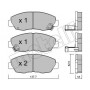 22-0384-0 METELLI Комплект гальмівних колодок дисковий гальм