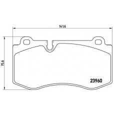 P 50 074X BREMBO Комплект гальмівних колодок дисковий гальм
