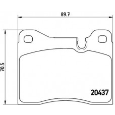 P 06 002 BREMBO Комплект гальмівних колодок дисковий гальм