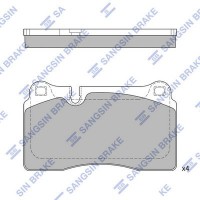 SP2231 Hi-Q Комплект гальмівних колодок дисковий гальм