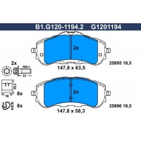 B1.G120-1194.2 GALFER Комплект гальмівних колодок дисковий гальм