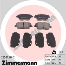 23581.190.2 ZIMMERMANN КомплеК т гальмівних колодок, дискове гальмо