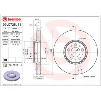 09.D725.11 BREMBO Гальмівний диск