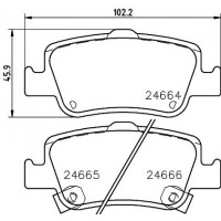 8DB 355 036-901 HELLA PAGID Комплект гальмівних колодок дисковий гальм
