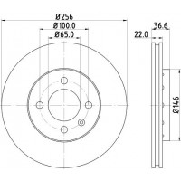 8DD 355 118-261 HELLA PAGID Гальмівний диск