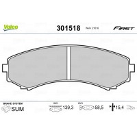301518 VALEO КомплеК т гальмівних колодок, дискове гальмо
