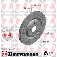 100.3358.52 ZIMMERMANN Гальмівний диск