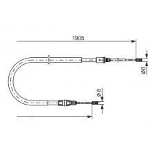 1 987 477 237 BOSCH Тросик, cтояночный тормоз