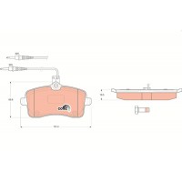 GDB1594 TRW КомплеК т гальмівних колодок, дискове гальмо