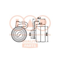 127-13030 IAP QUALITY PARTS Натяжний ролик ремінь ГРМ