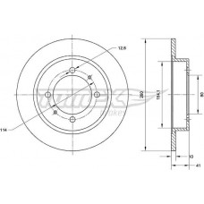 TX 70-82 TOMEX Brakes Гальмівний диск