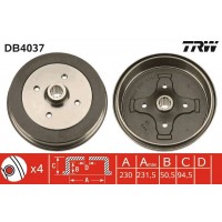 DB4037 TRW Гальмівний барабан